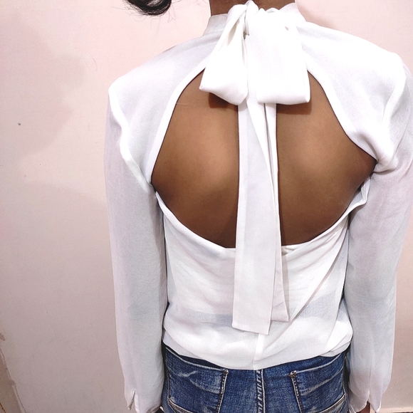 Zara Tops - zara Backless white top